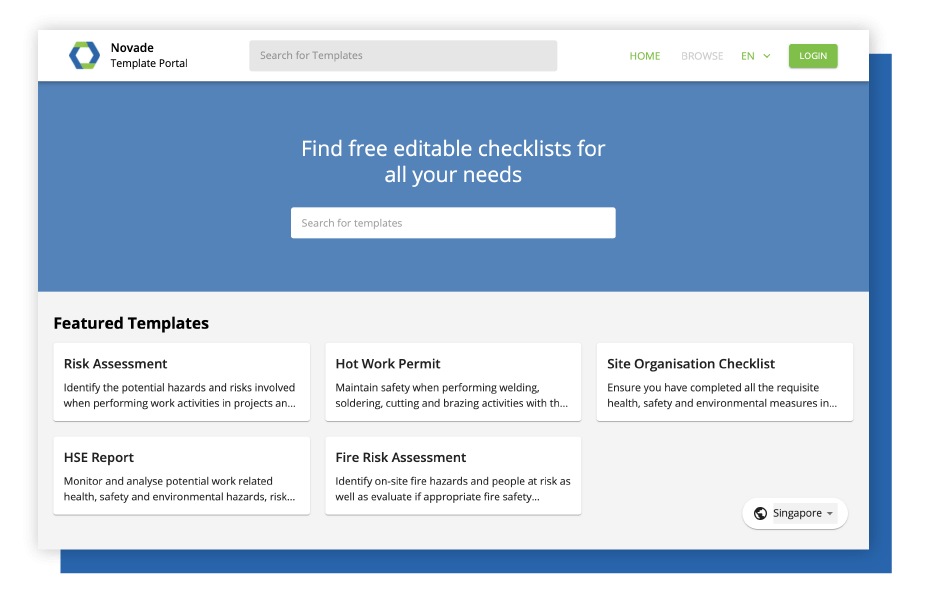 Library of ready-to-use construction form templates for site inspections and safety