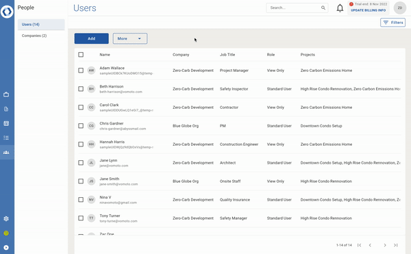Web - Invite new user