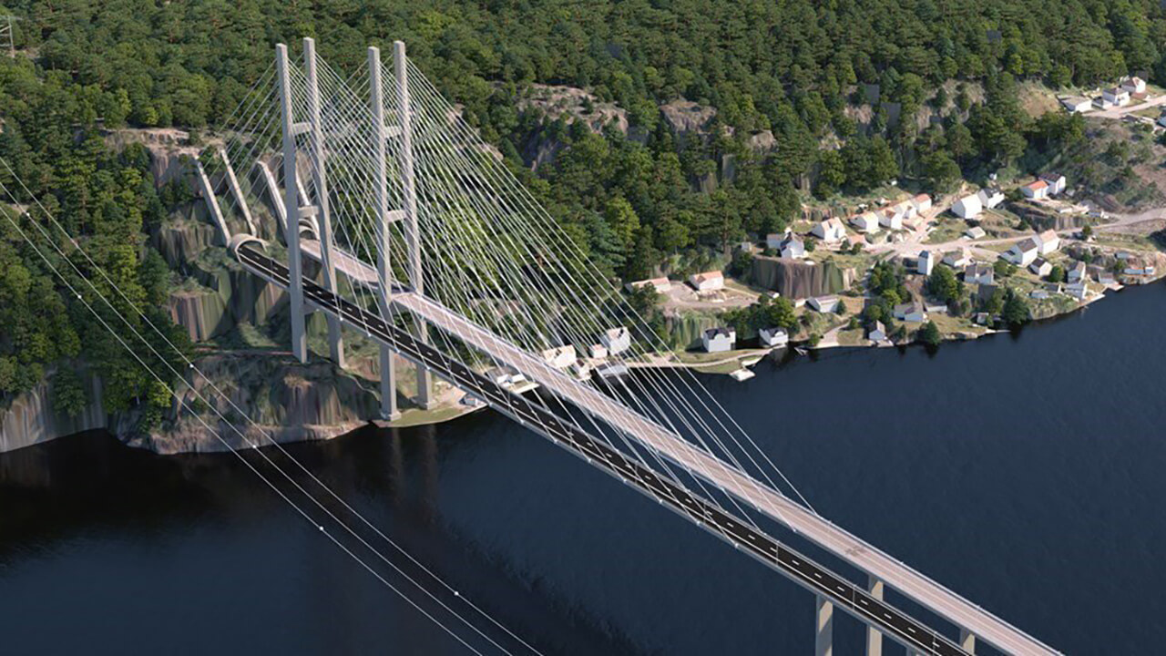 Novade-project-Eiffage-E18-motorway Novade for infrastructure bridge projects video