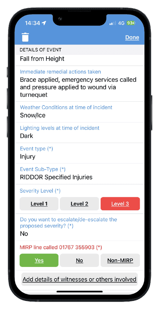 Novade-RIDDOR-incident-reporting-mobile-screens Novade Insights Safety-HSE desktop screenshot