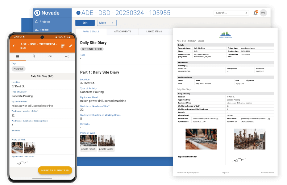 Construction daily report software Construction daily report software