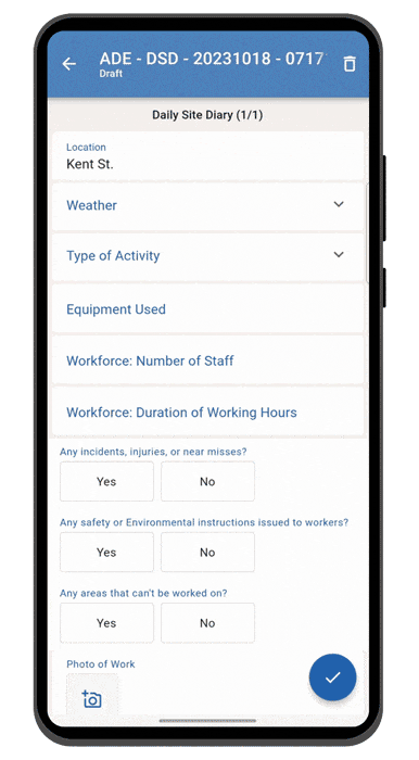 Site diary app Site diary app