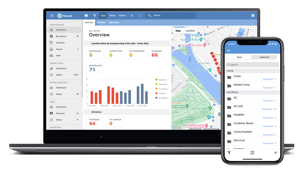 Novade-Safety-HSE-Screens-UK-Equipment construction health and safety software digital permits to work