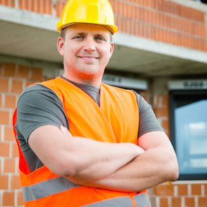 Portrait of a trade contractor on site