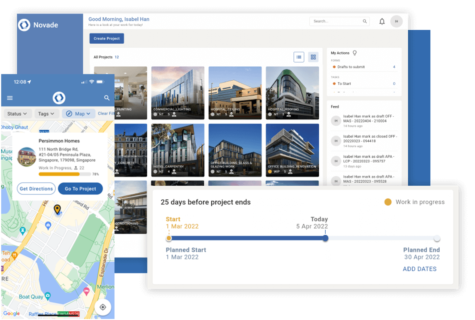 Track and manage construction projects on time with a construction software